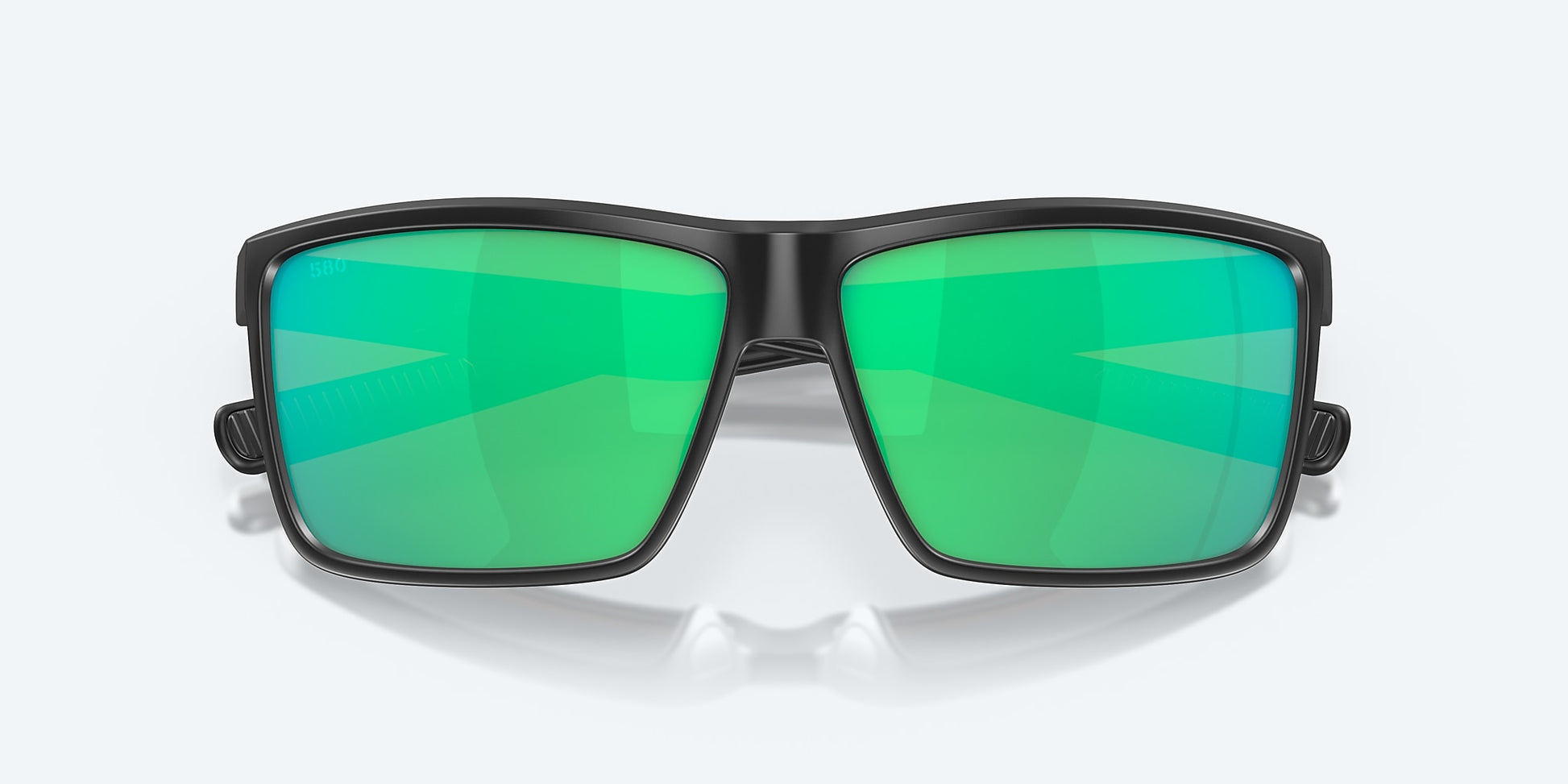 [Green Mirror Polarized Glass Lenses, Matte Black Frame]