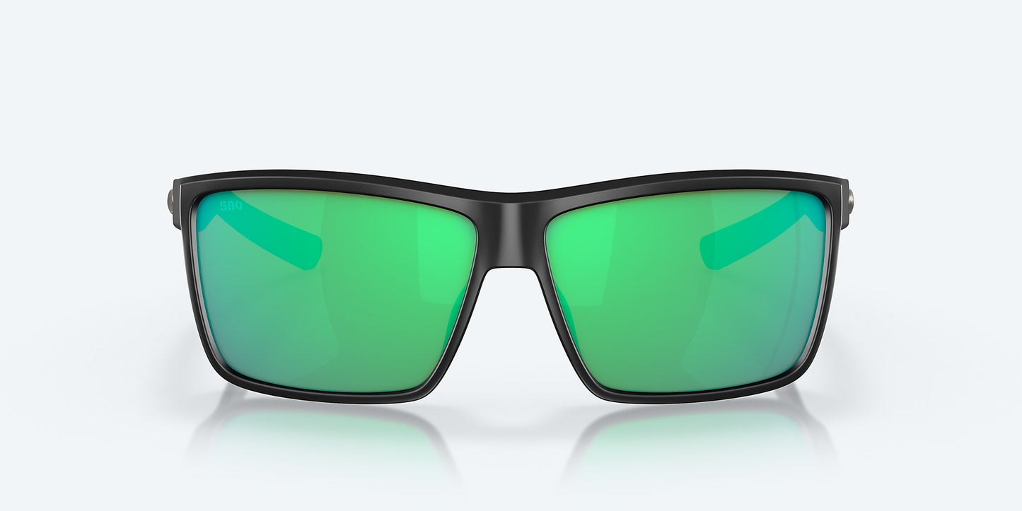 [Green Mirror Polarized Glass Lenses, Matte Black Frame]