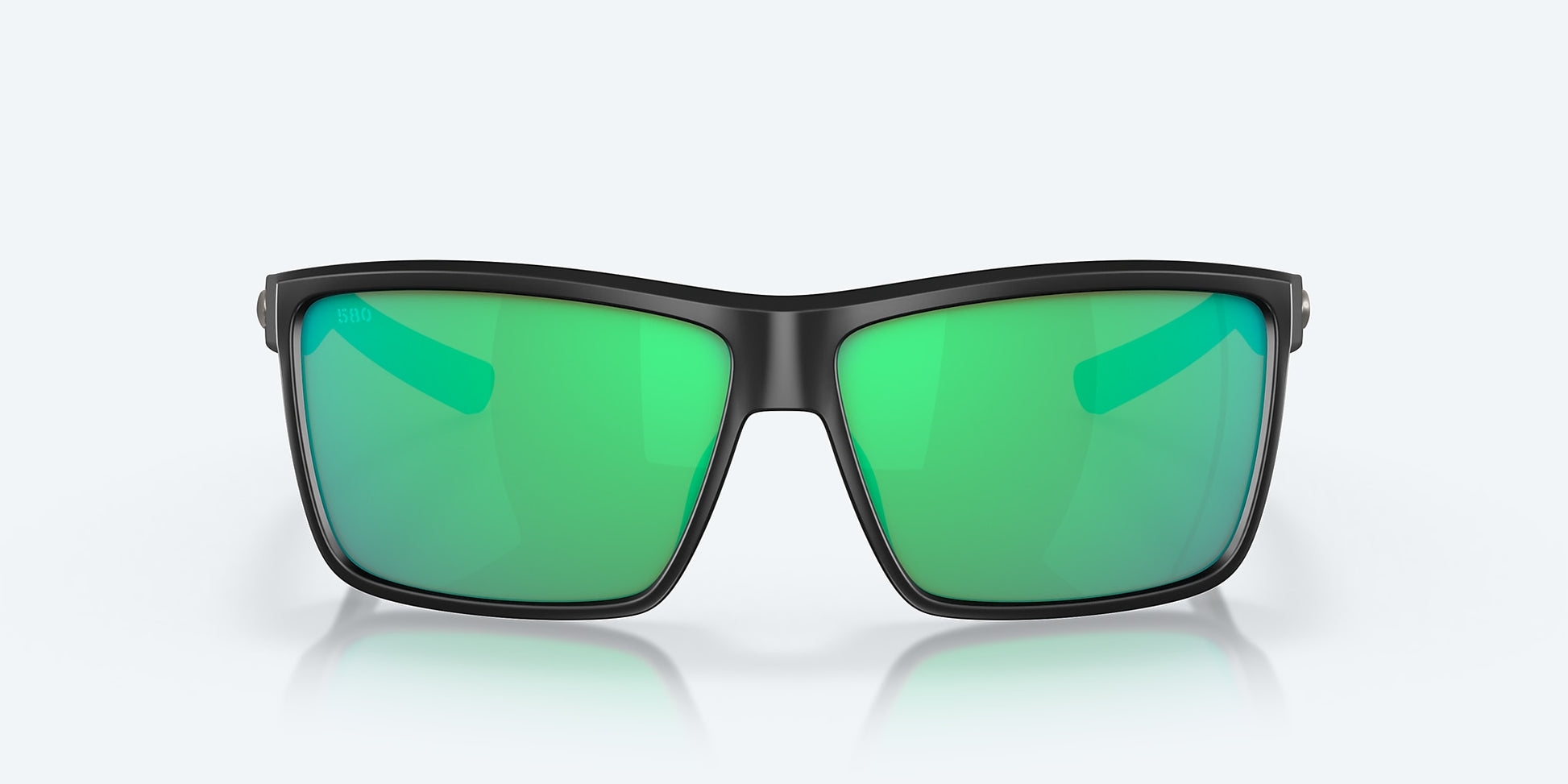 [Green Mirror Polarized Glass Lenses, Matte Black Frame]