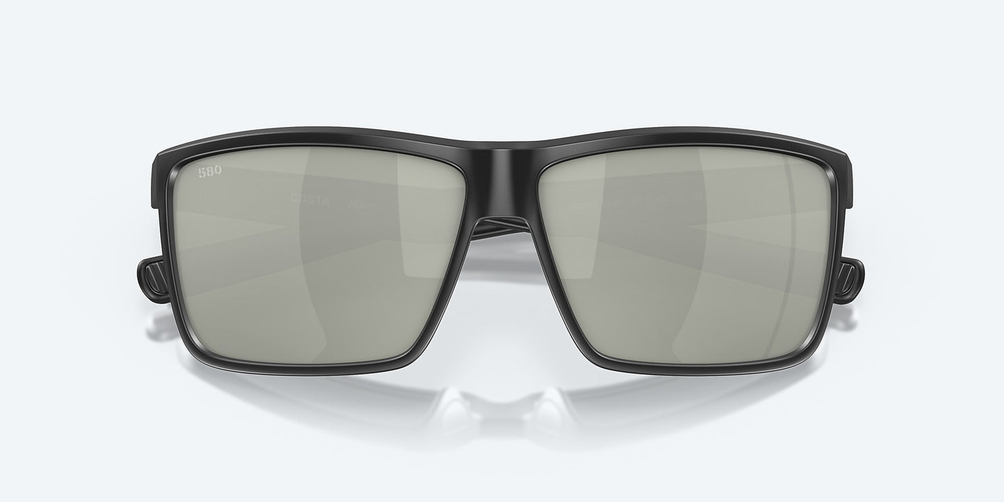 [Gray Silver Mirror Polarized Glass Lenses, Matte Black Frame]