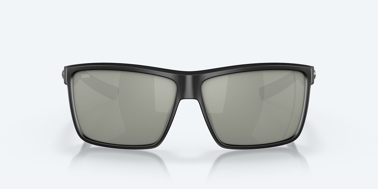 [Gray Silver Mirror Polarized Glass Lenses, Matte Black Frame]