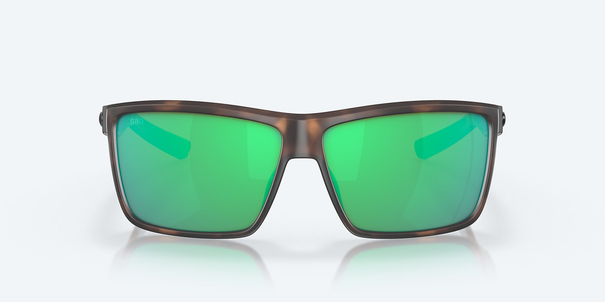 [Green Mirror Polarized Glass Lenses, Matte Tortoise Frame]
