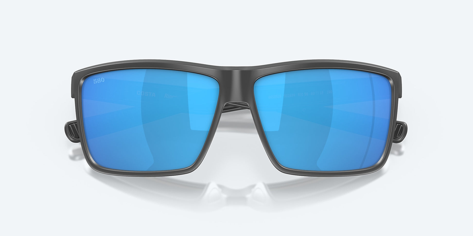 [Blue Mirror Polarized Glass Lenses, Matte Gray Frame]