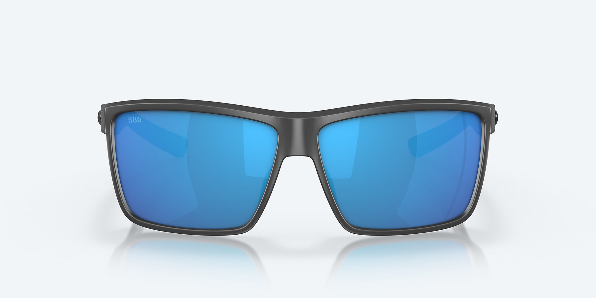 [Blue Mirror Polarized Glass Lenses, Matte Gray Frame]