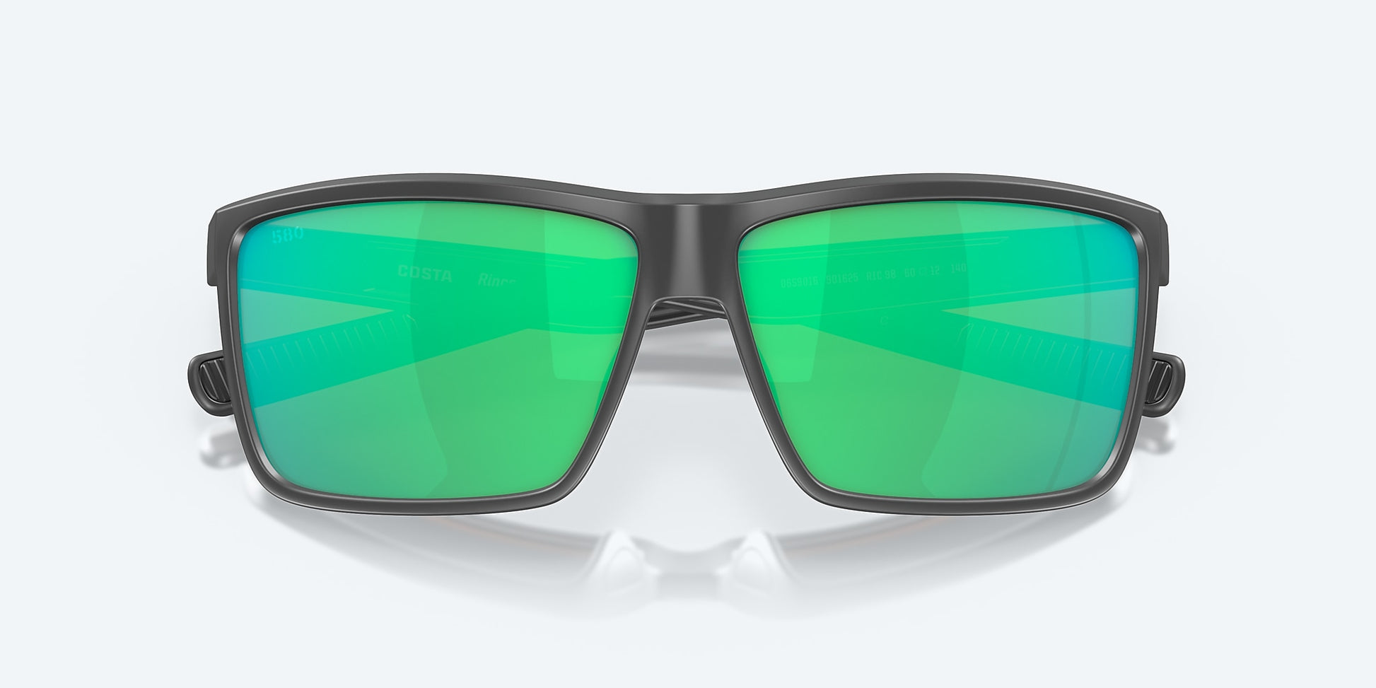 [Green Mirror Polarized Glass Lenses, Matte Gray Frame]