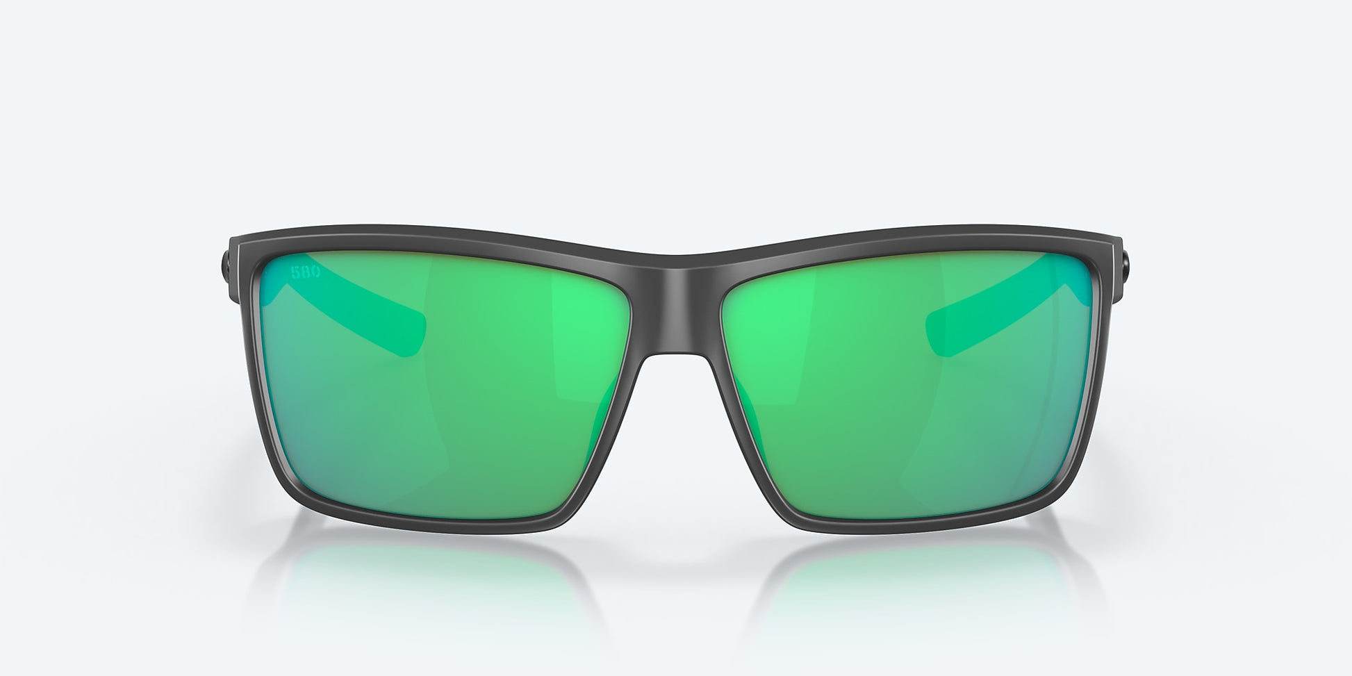 [Green Mirror Polarized Glass Lenses, Matte Gray Frame]