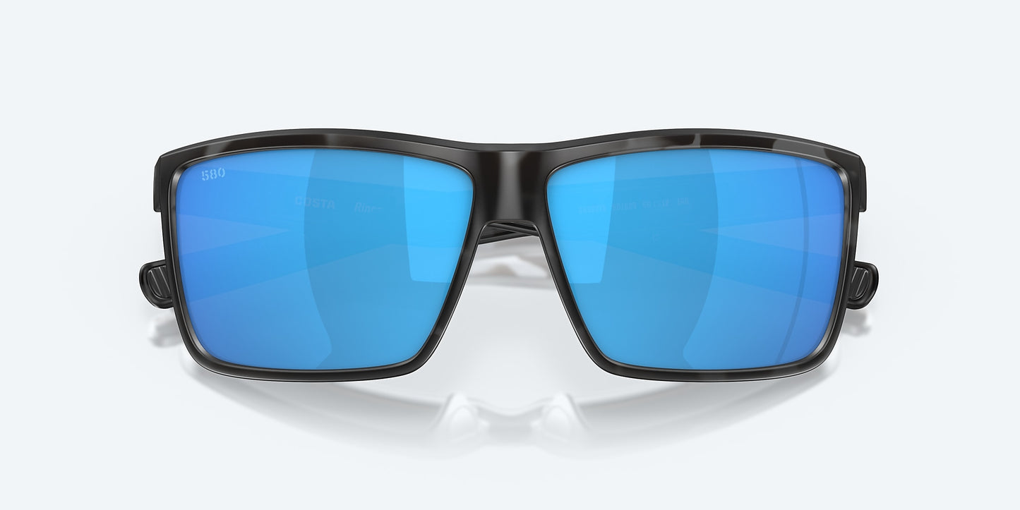 [Blue Mirror Polarized Glass Lenses, Tiger Shark Frame]