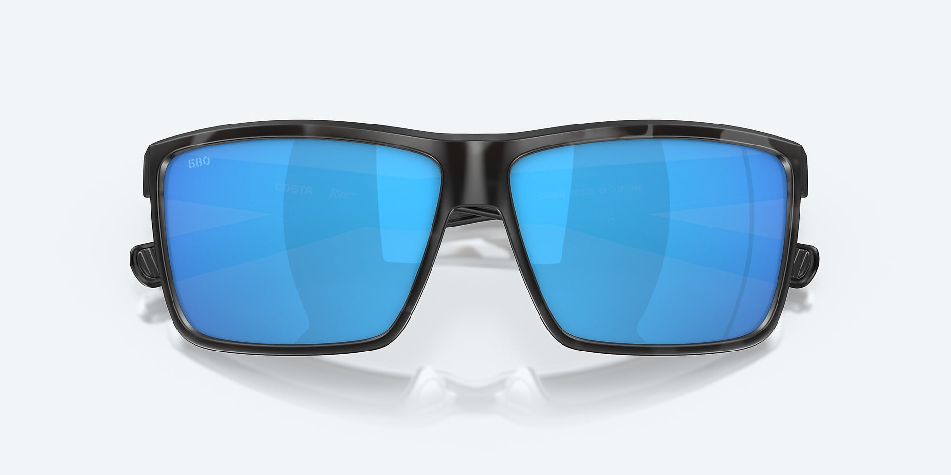 [Blue Mirror Polarized Glass Lenses, Tiger Shark Frame]