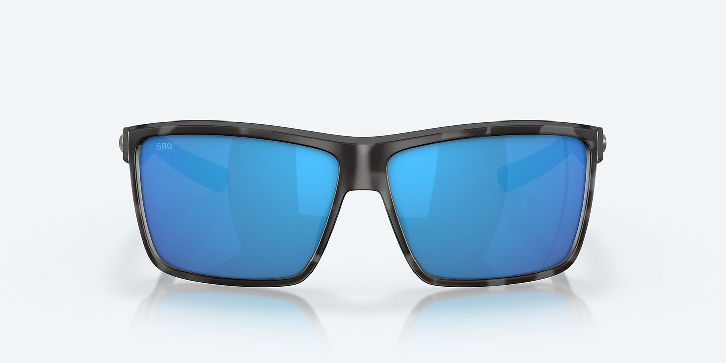 [Blue Mirror Polarized Glass Lenses, Tiger Shark Frame]