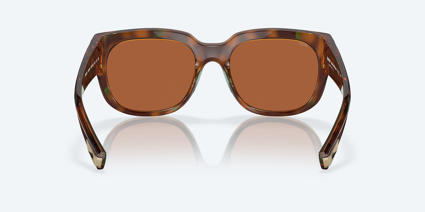 [Green Mirror Polarized Polycarbonate Lenses, Shiny Palm Tortoise Frame]