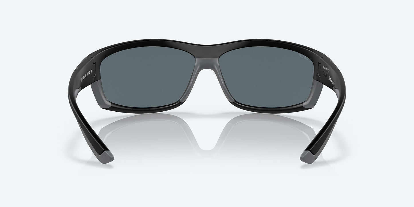 [Blue Mirror Polarized Polycarbonate Lenses, Matte Black Frame]