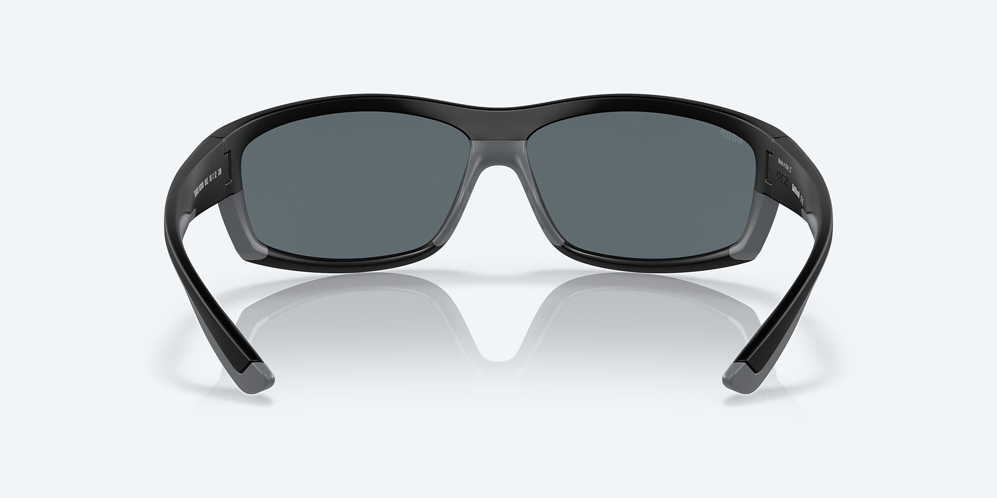 [Blue Mirror Polarized Polycarbonate Lenses, Matte Black Frame]