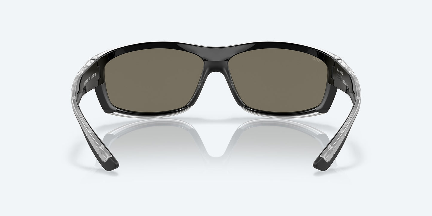 [Blue Mirror Polarized Glass Lenses, Silver Frame]