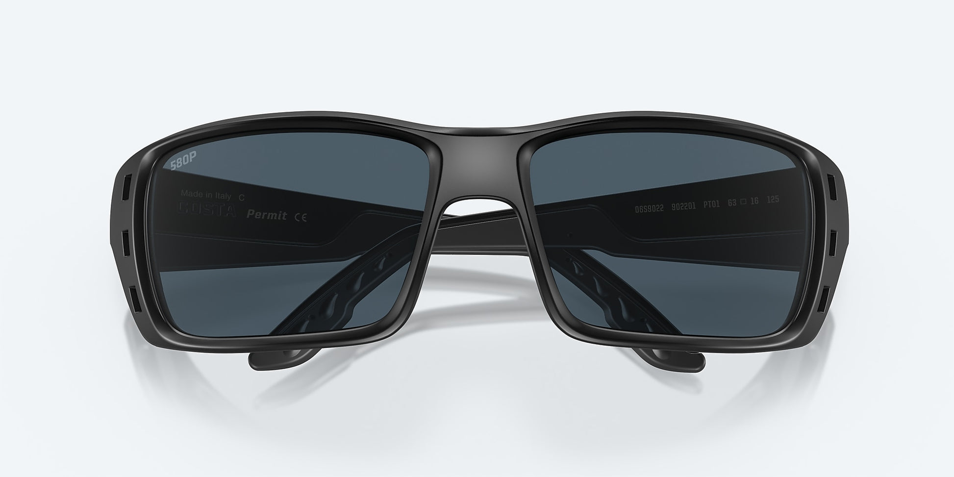 [Gray Polarized Polycarbonate Lenses, Blackout Frame]