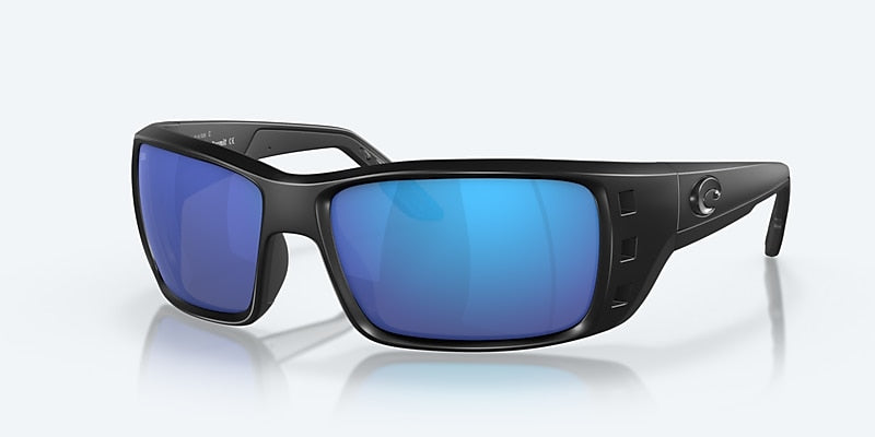 [Blue Mirror Polarized Glass Lenses, Blackout Frame]