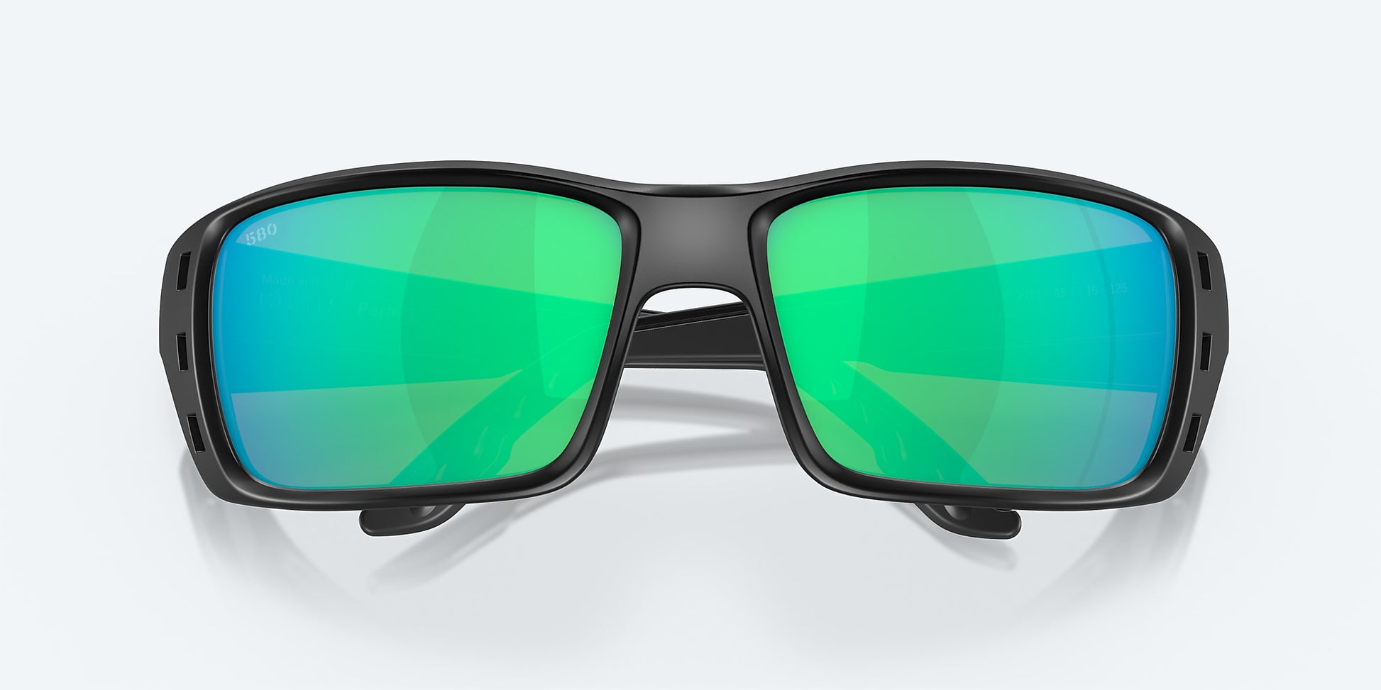 [Green Mirror Polarized Glass Lenses, Blackout Frame]