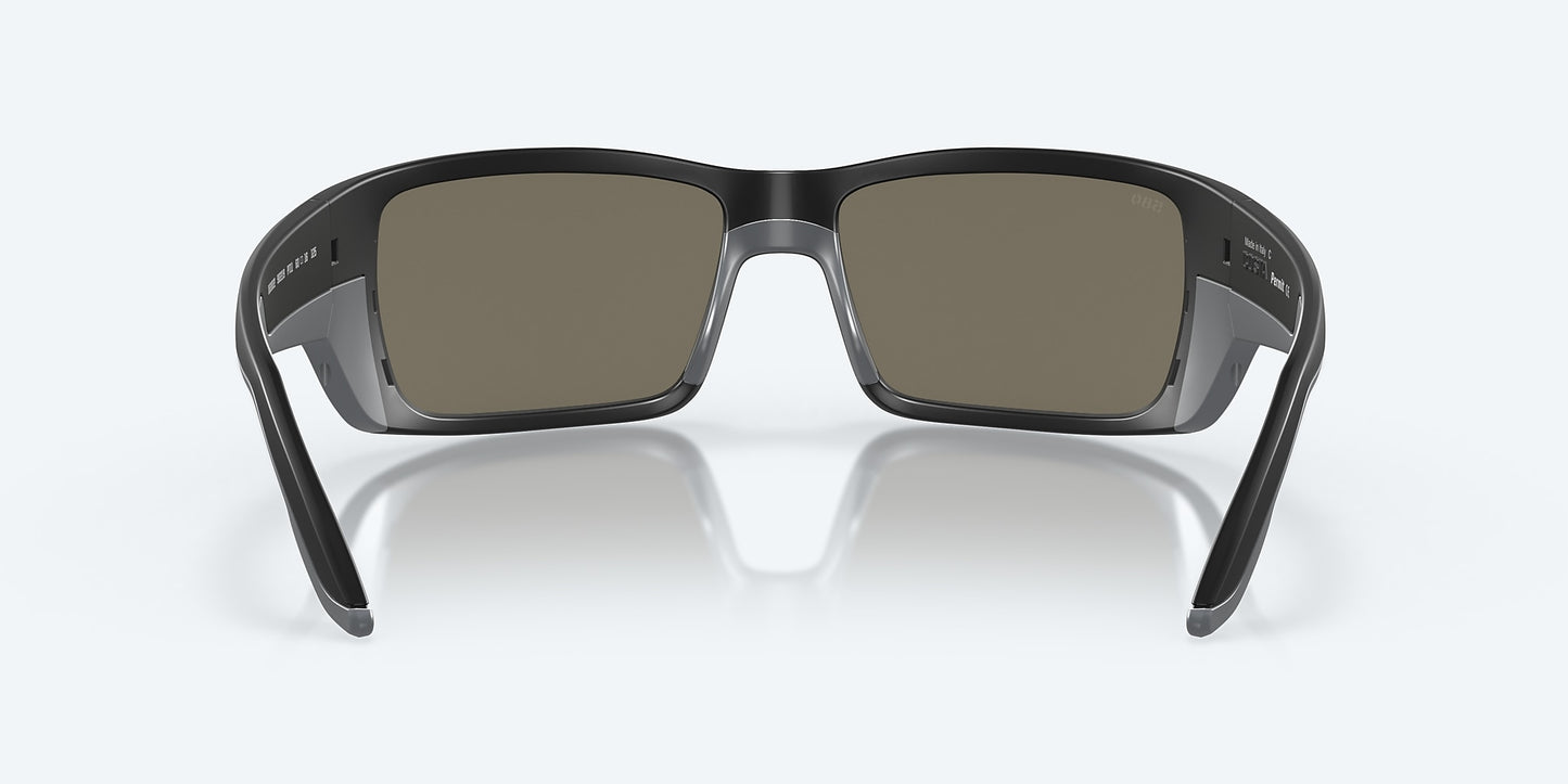 [Blue Mirror Polarized Glass Lenses, Matte Black Frame]