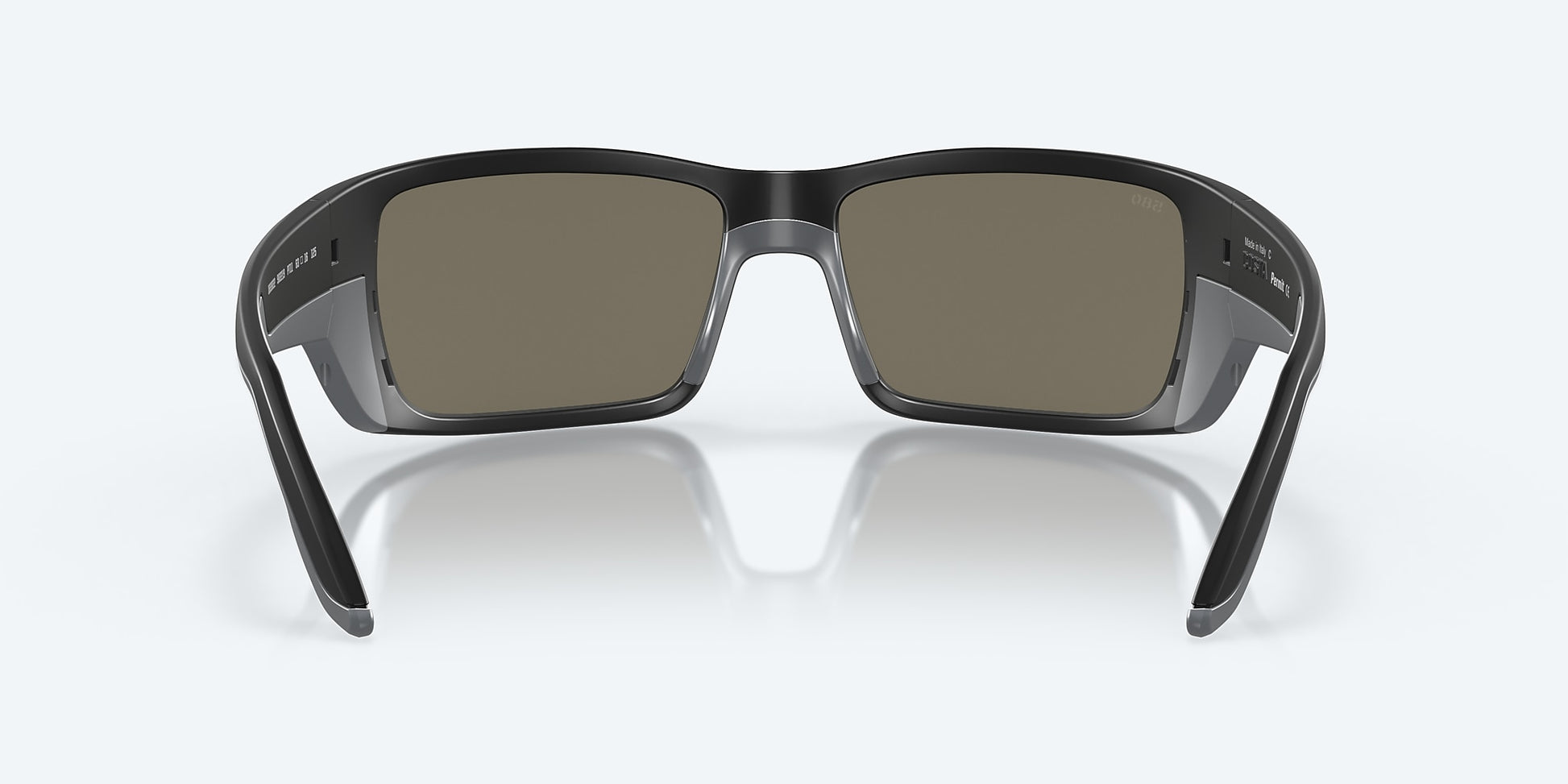 [Blue Mirror Polarized Glass Lenses, Matte Black Frame]