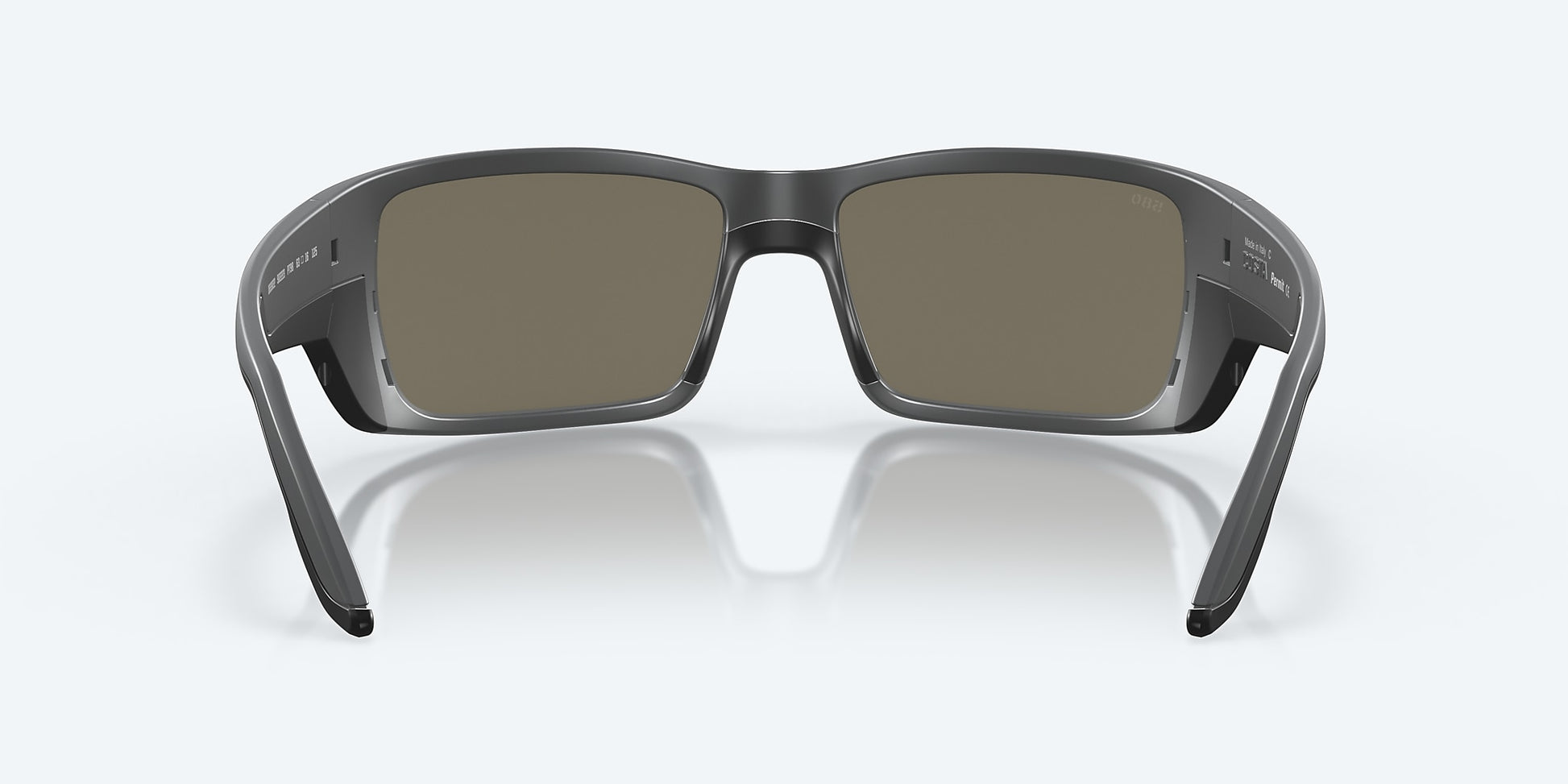 [Blue Mirror Polarized Glass Lenses, Matte Gray Frame]