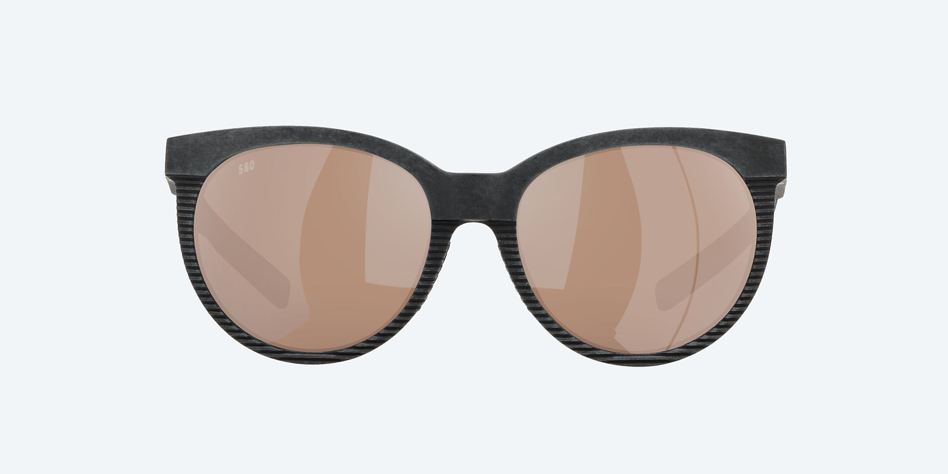 [Copper Silver Mirror Polarized Glass Lenses, Net Gray With Gray Rubber Frame]
