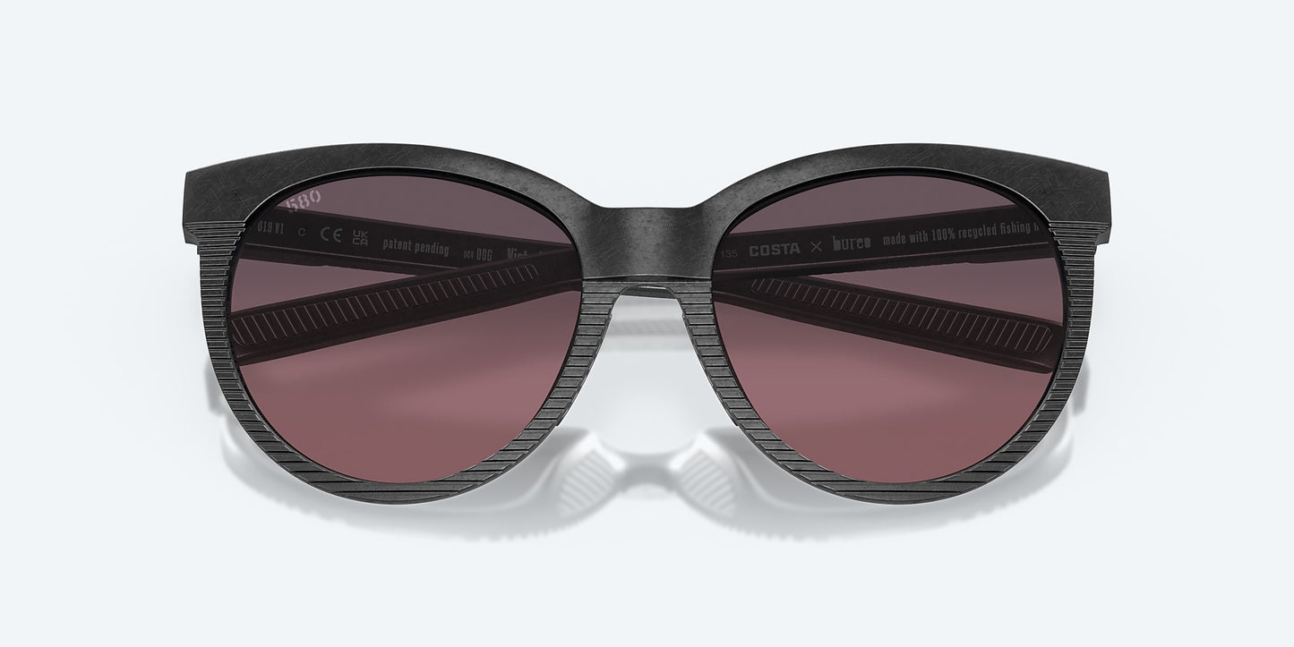 [Rose Gradient Polarized Glass Lenses, Gray Frame]