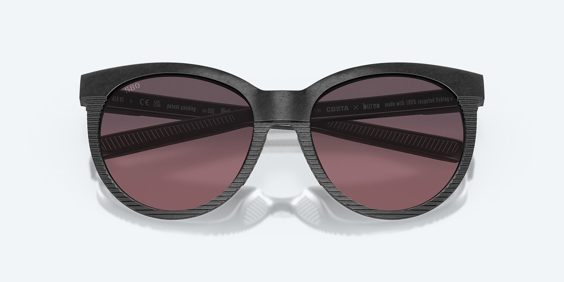 [Rose Gradient Polarized Glass Lenses, Gray Frame]