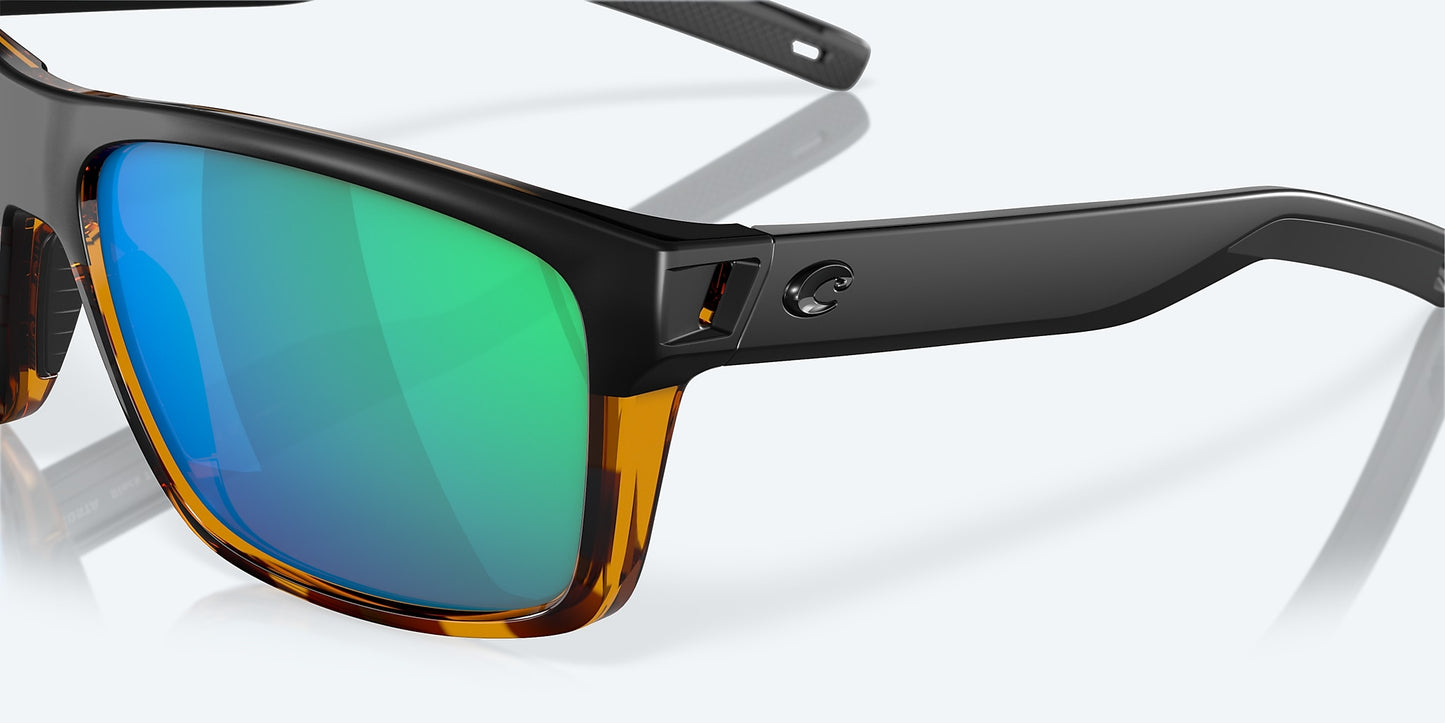 [Green Mirror Polarized Polycarbonate Lenses, Black/Shiny Tortoise Frame]