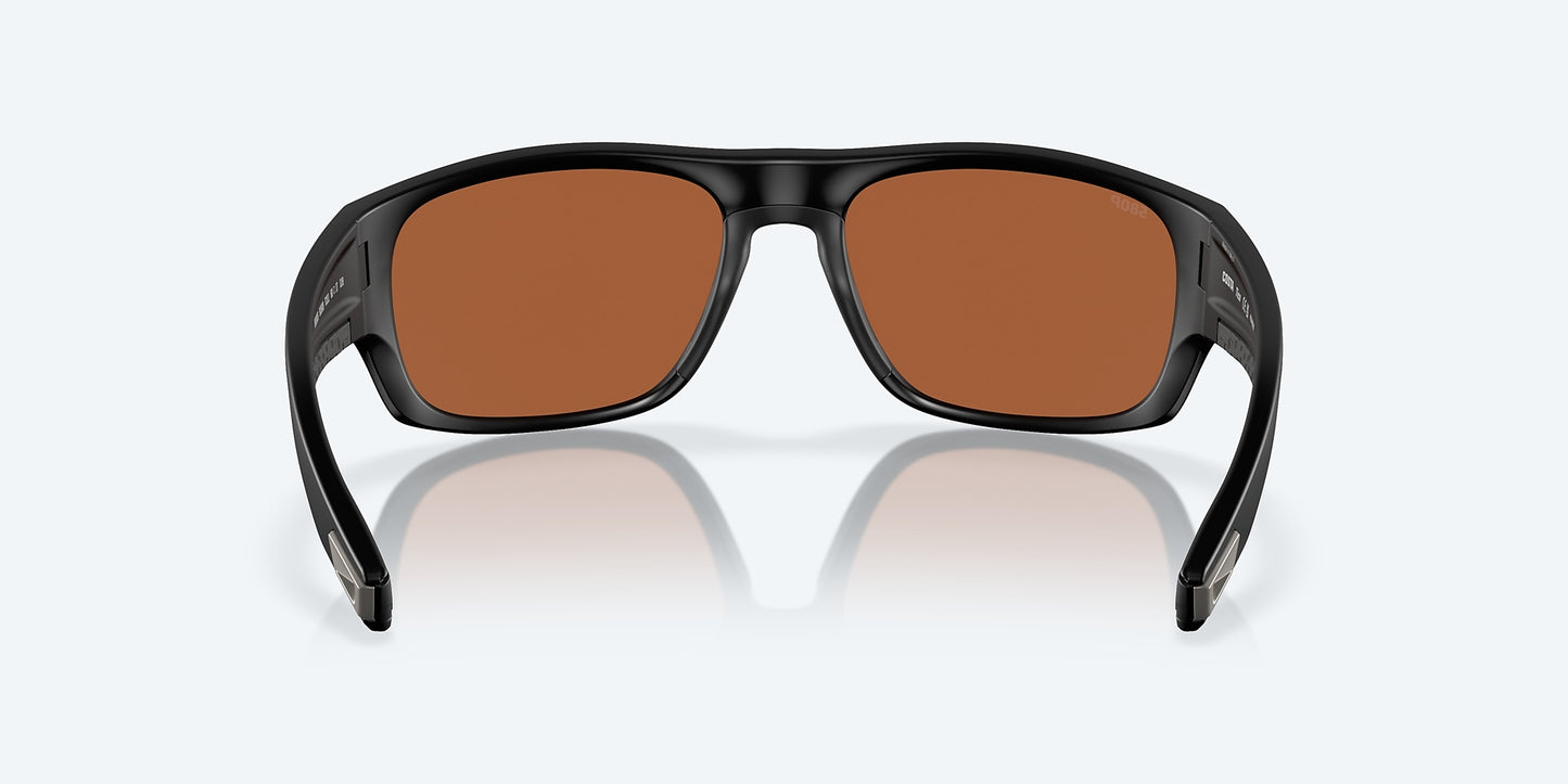 [Green Mirror Polarized Polycarbonate Lenses, Matte Black Frame]