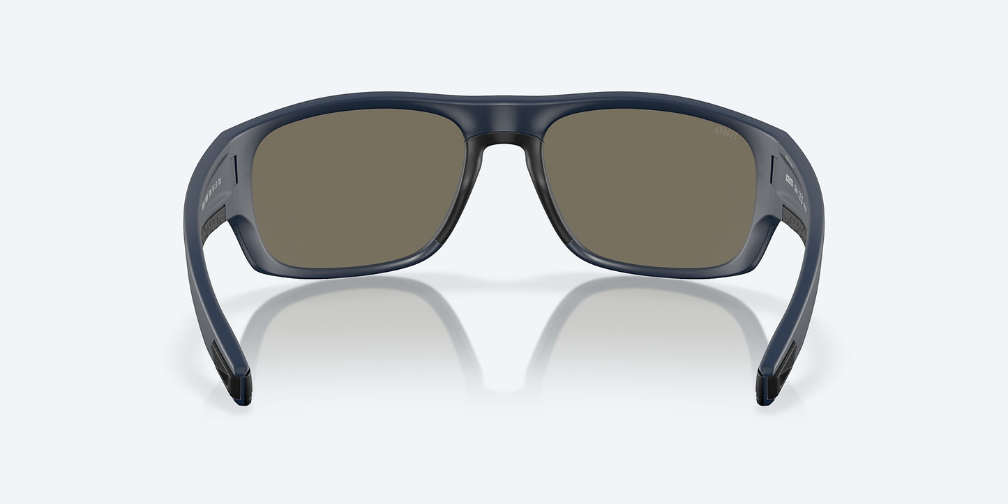 [Blue Mirror Polarized Glass Lenses, Midnight Blue Frame]