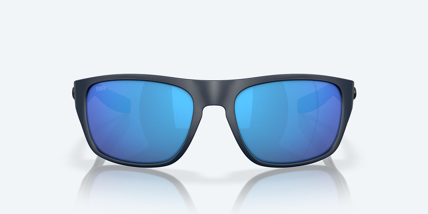 [Blue Mirror Polarized Glass Lenses, Midnight Blue Frame]
