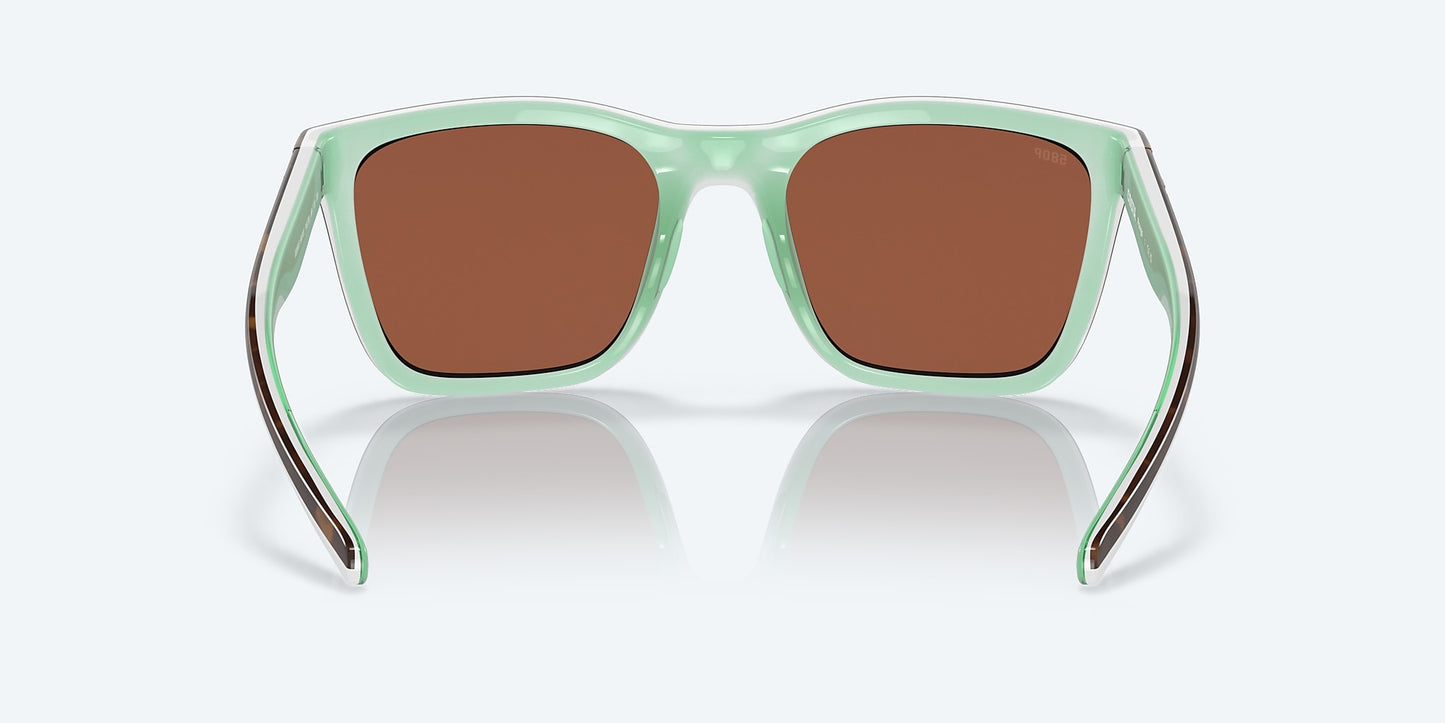 [Copper Polarized Polycarbonate Lenses, Shiny Tortoise/White/Seafoam Crystal Frame]
