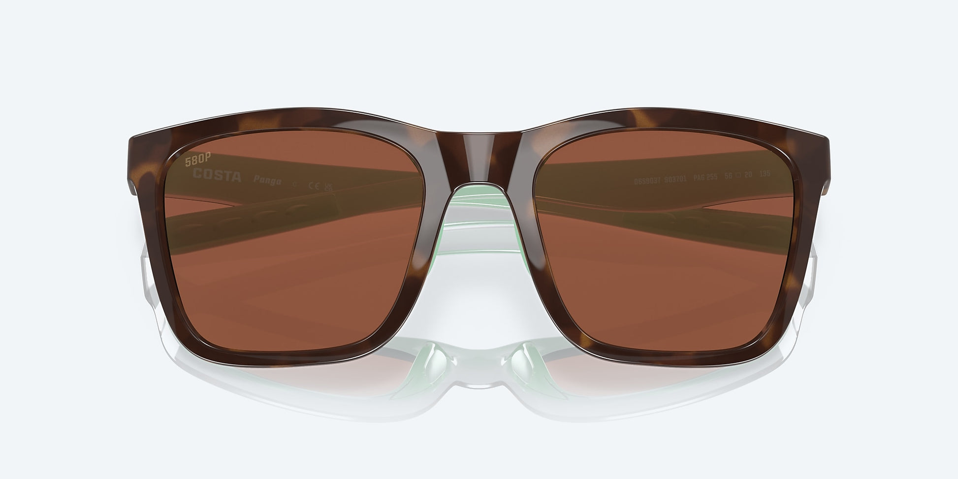 [Copper Polarized Polycarbonate Lenses, Shiny Tortoise/White/Seafoam Crystal Frame]