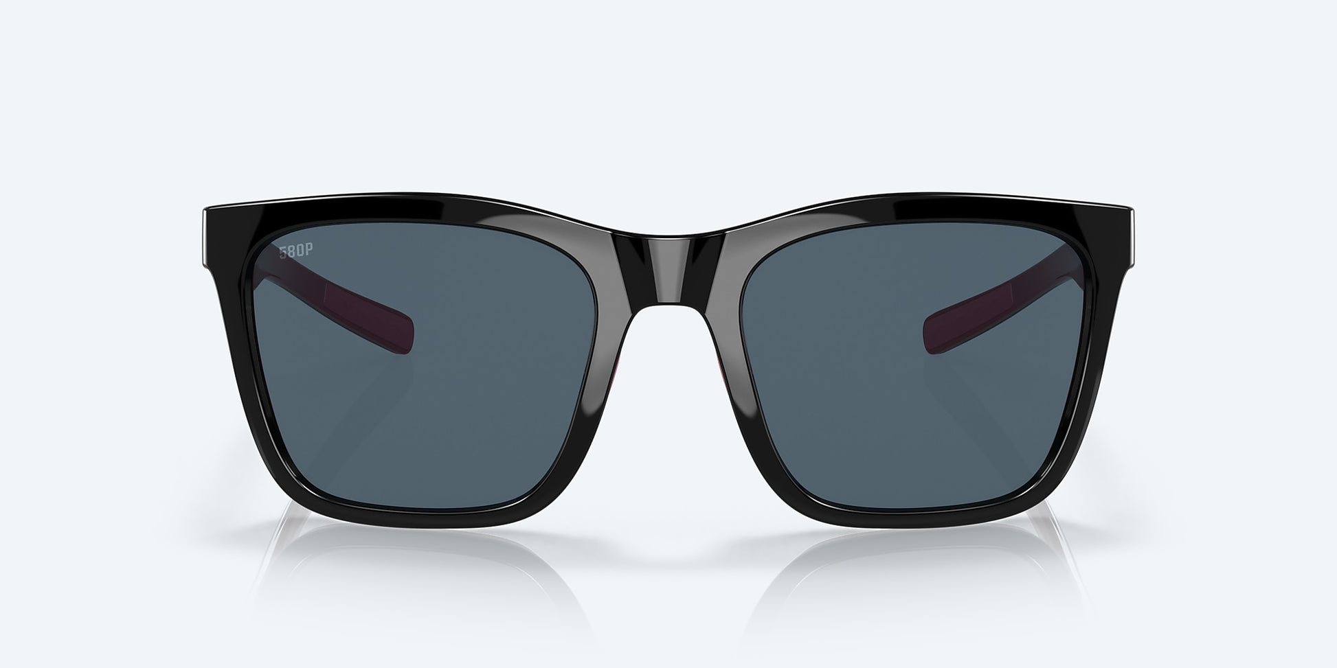 [Gray Polarized Polycarbonate Lenses, Shiny Black/Crystal/Fuchsia Frame]