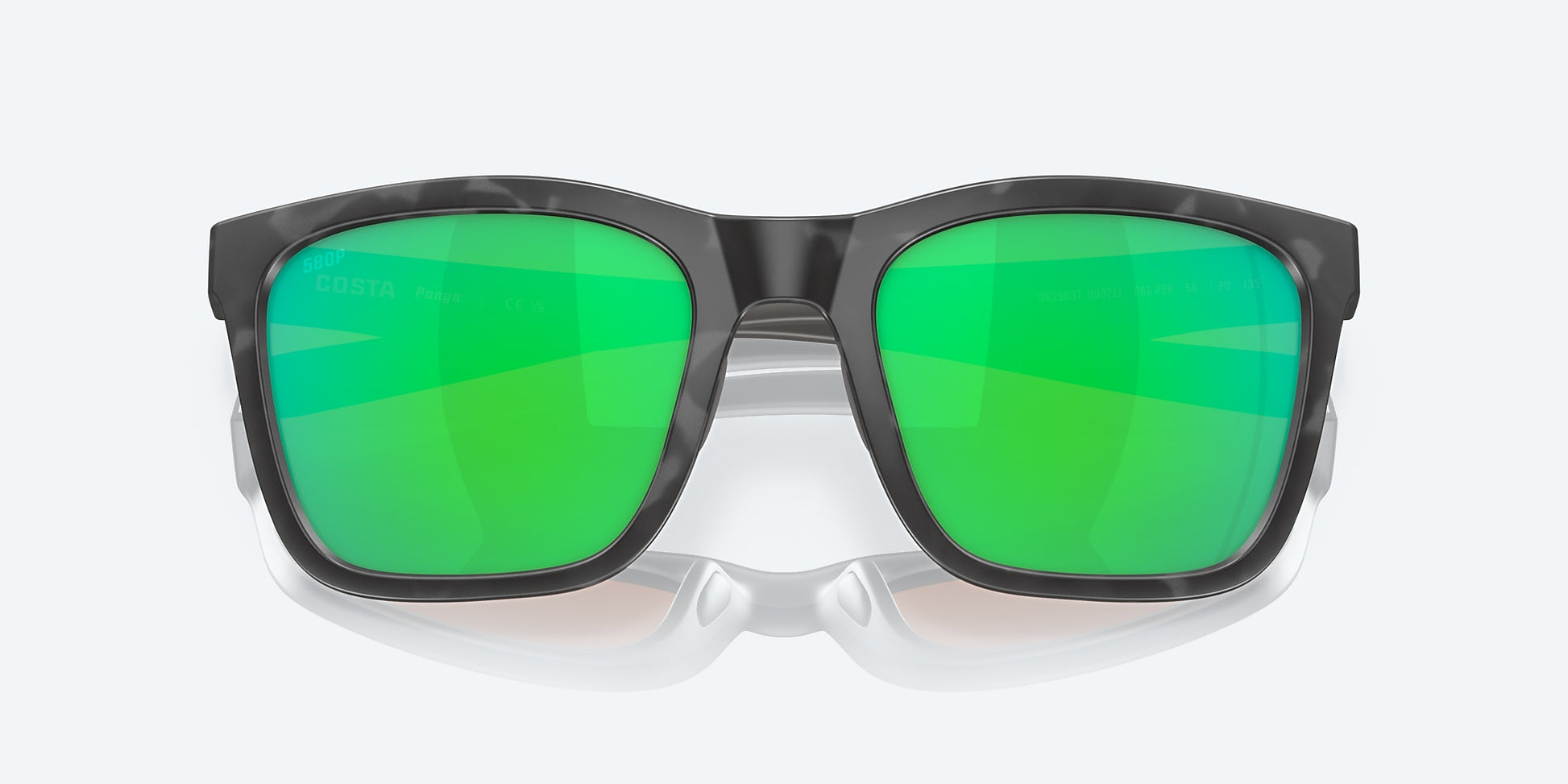 [Green Mirror Polarized Polycarbonate Lenses, Matte Gray Tortoise Frame]