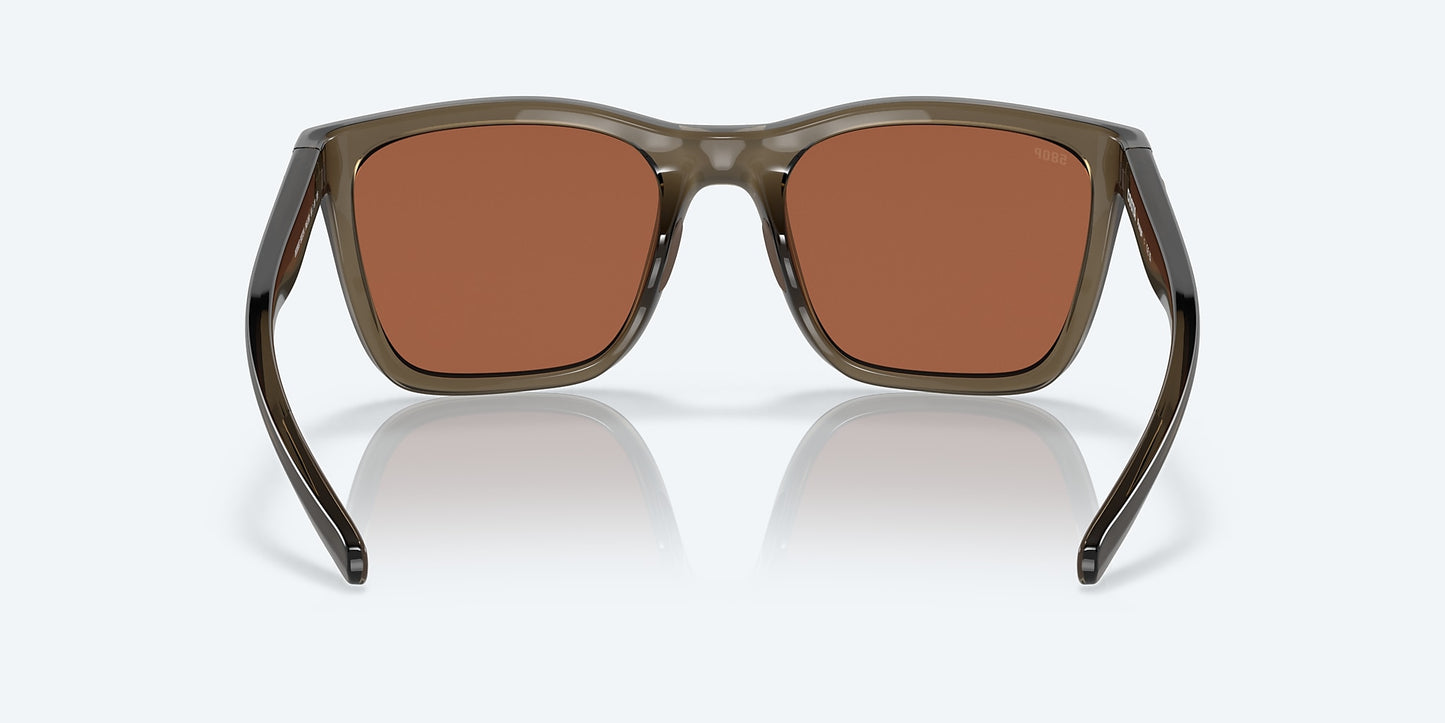 [Copper Silver Mirror Polarized Polycarbonate Lenses, Shiny Taupe Crystal Frame]