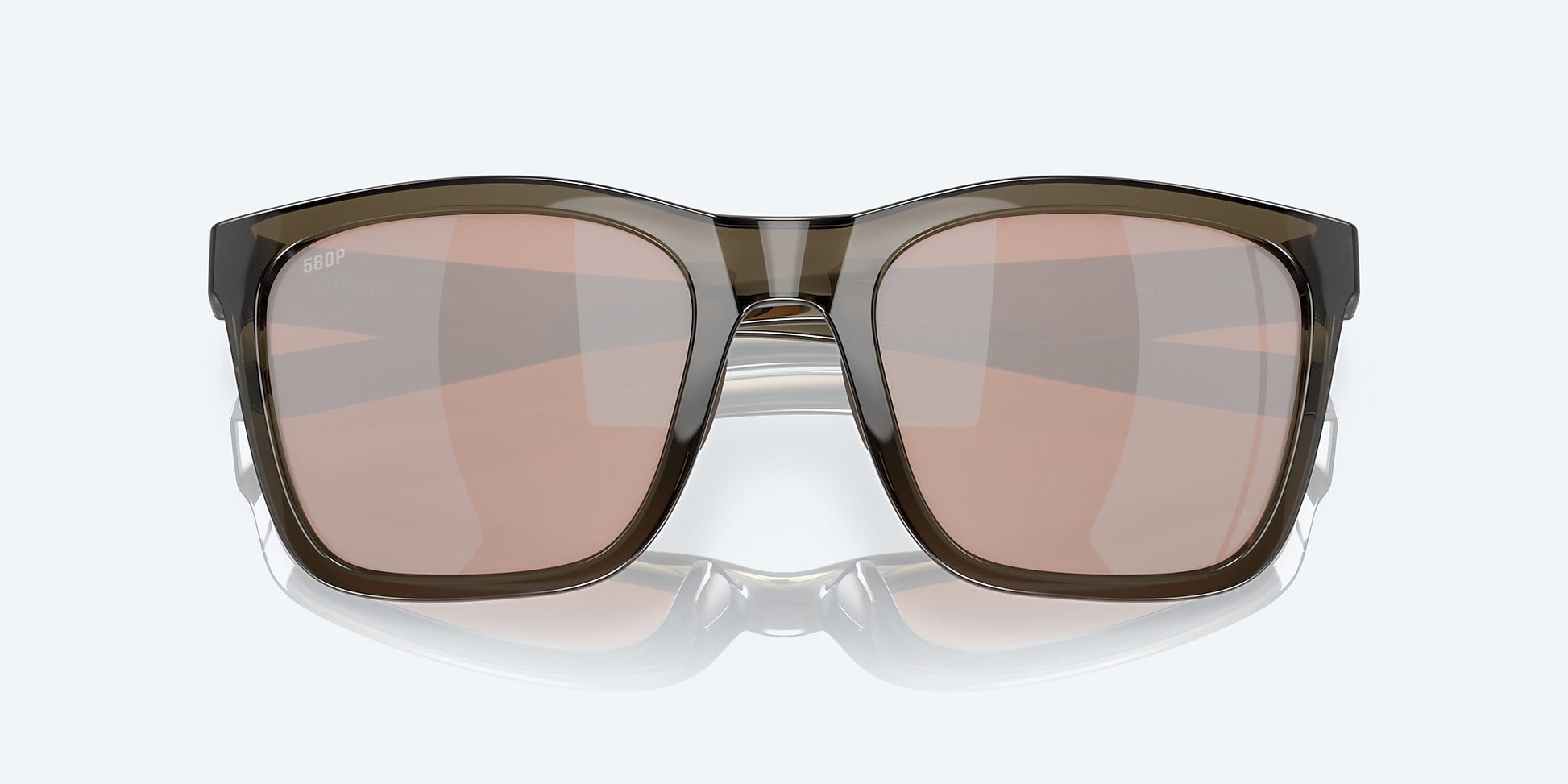 [Copper Silver Mirror Polarized Polycarbonate Lenses, Shiny Taupe Crystal Frame]