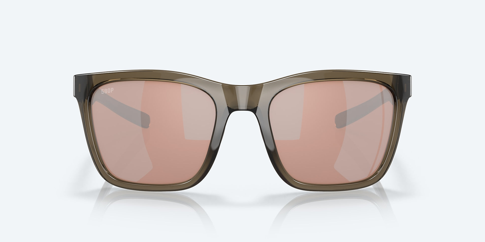 [Copper Silver Mirror Polarized Polycarbonate Lenses, Shiny Taupe Crystal Frame]