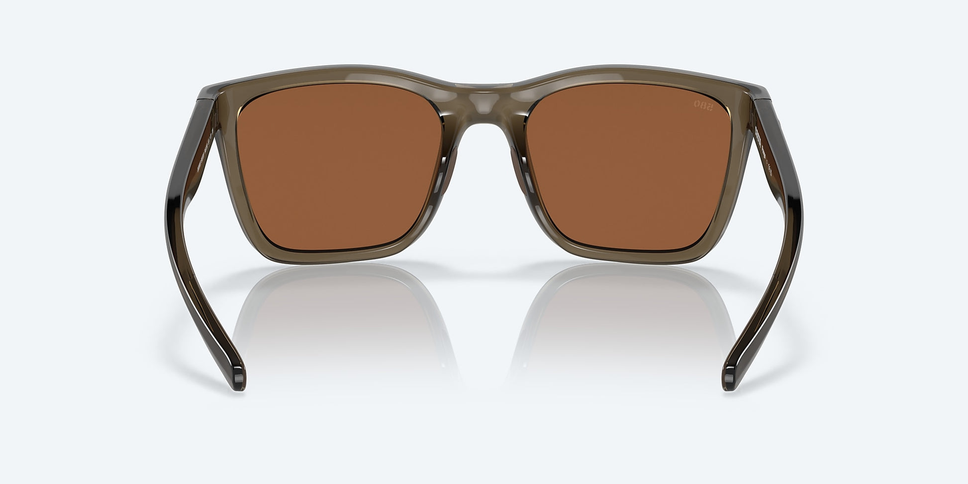 [Copper Silver Mirror Polarized Glass Lenses, Shiny Taupe Crystal Frame]