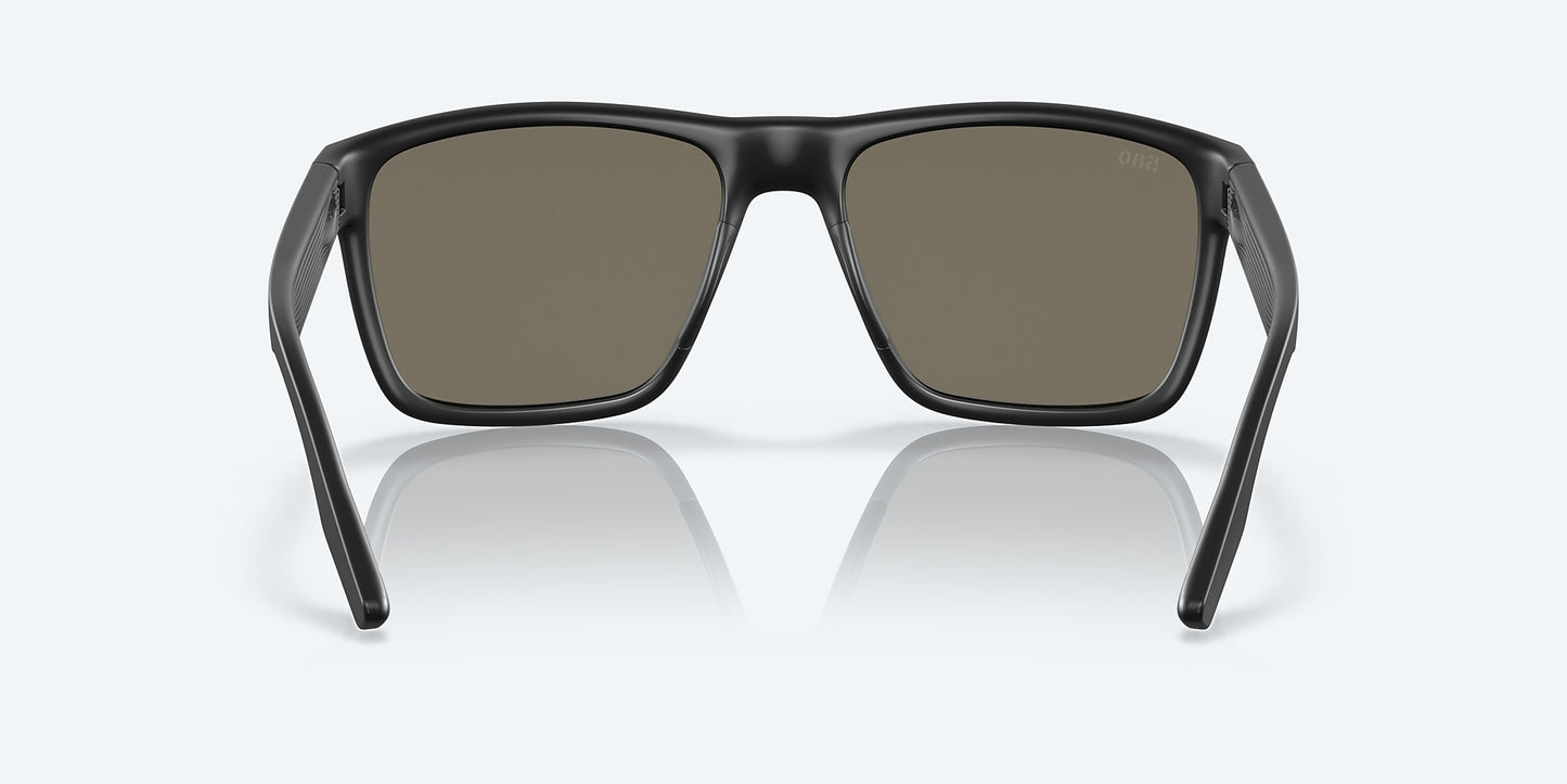 [Blue Mirror Polarized Glass Lenses, Matte Black Frame]