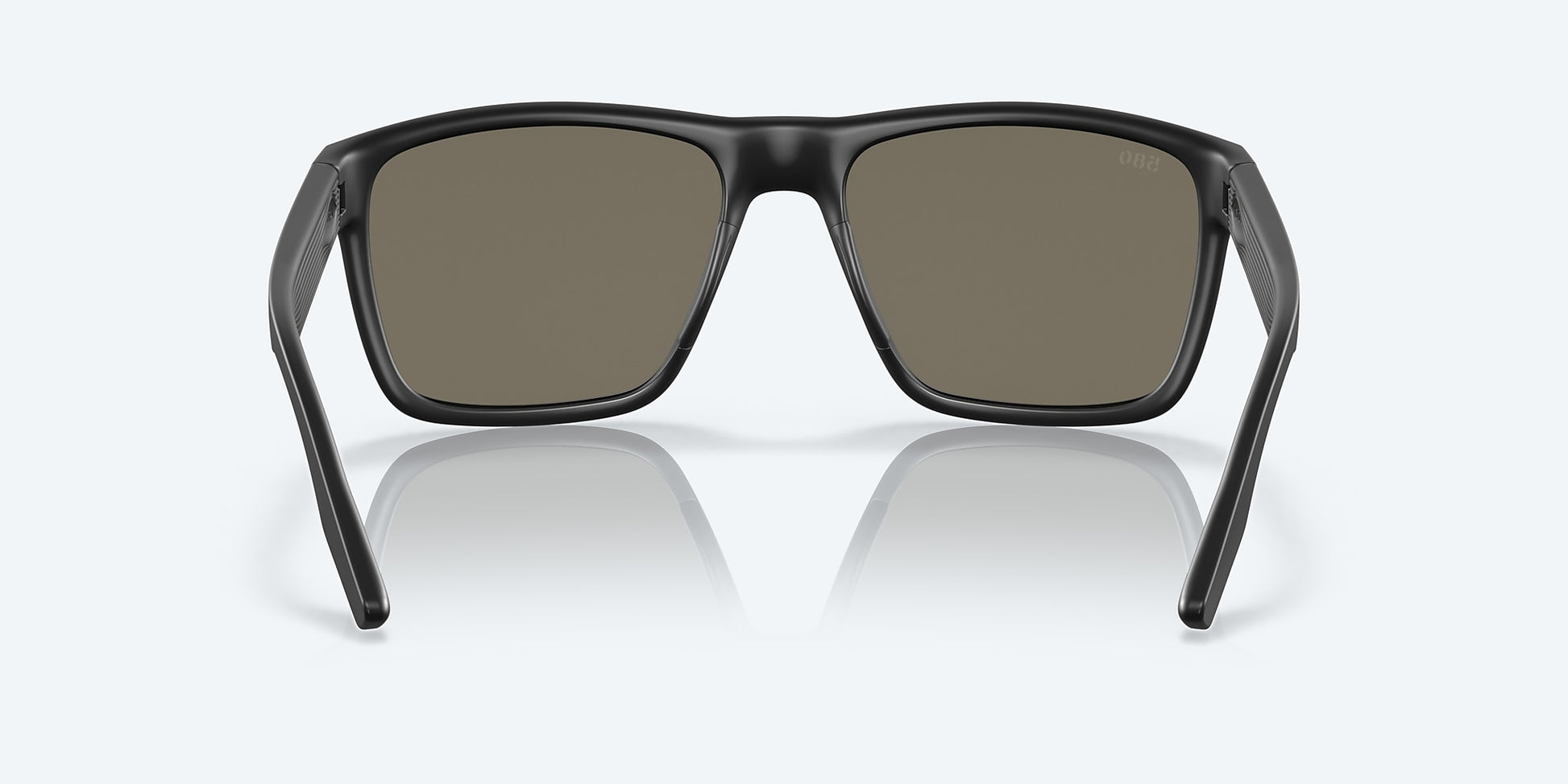 [Blue Mirror Polarized Glass Lenses, Matte Black Frame]