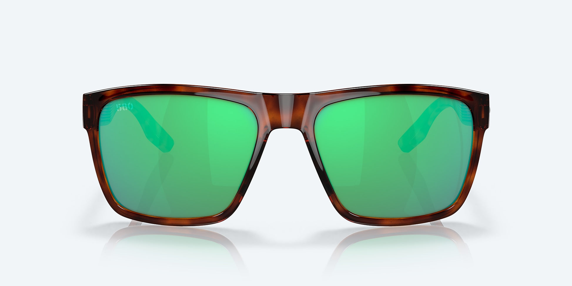 [Green Mirror Polarized Glass Lenses, Tortoise Frame]