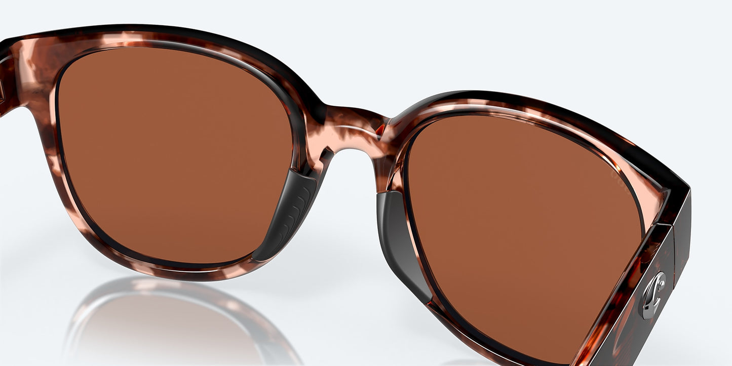 [Green Mirror Polarized Glass Lenses, Coral Tortoise Frame]