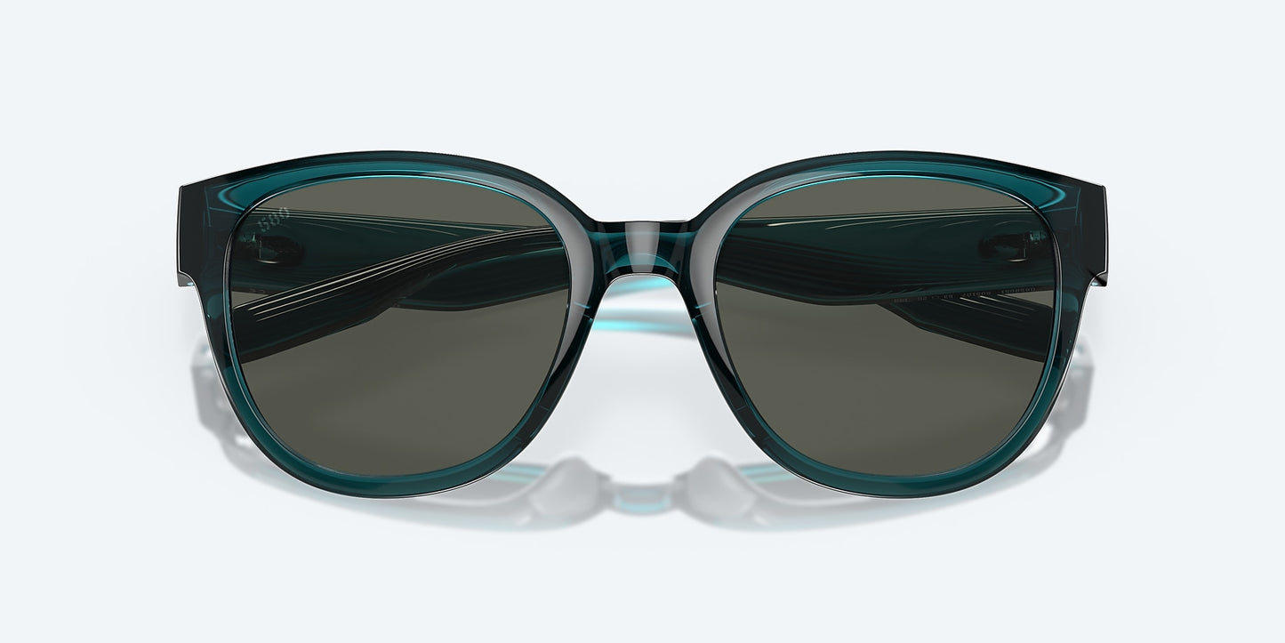 [Gray Polarized Glass Lenses, Teal Frame]