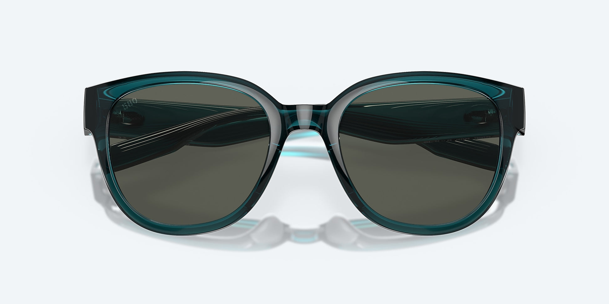 [Gray Polarized Glass Lenses, Teal Frame]