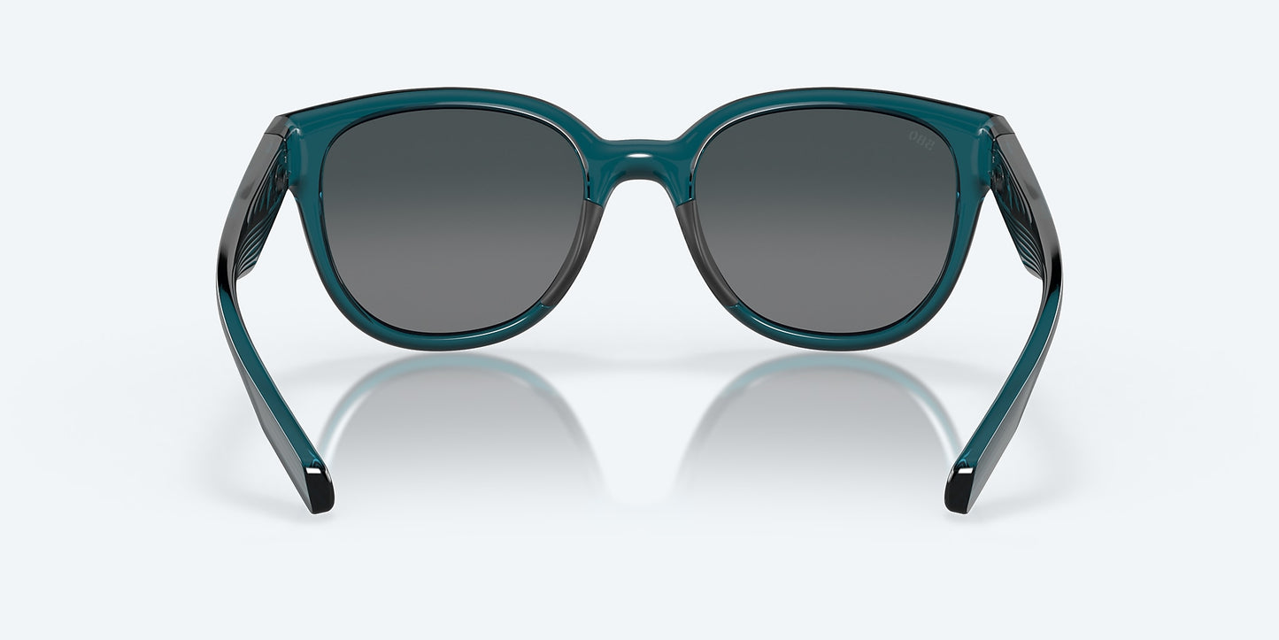 [Gray Gradient Polarized Glass Lenses, Teal Frame]