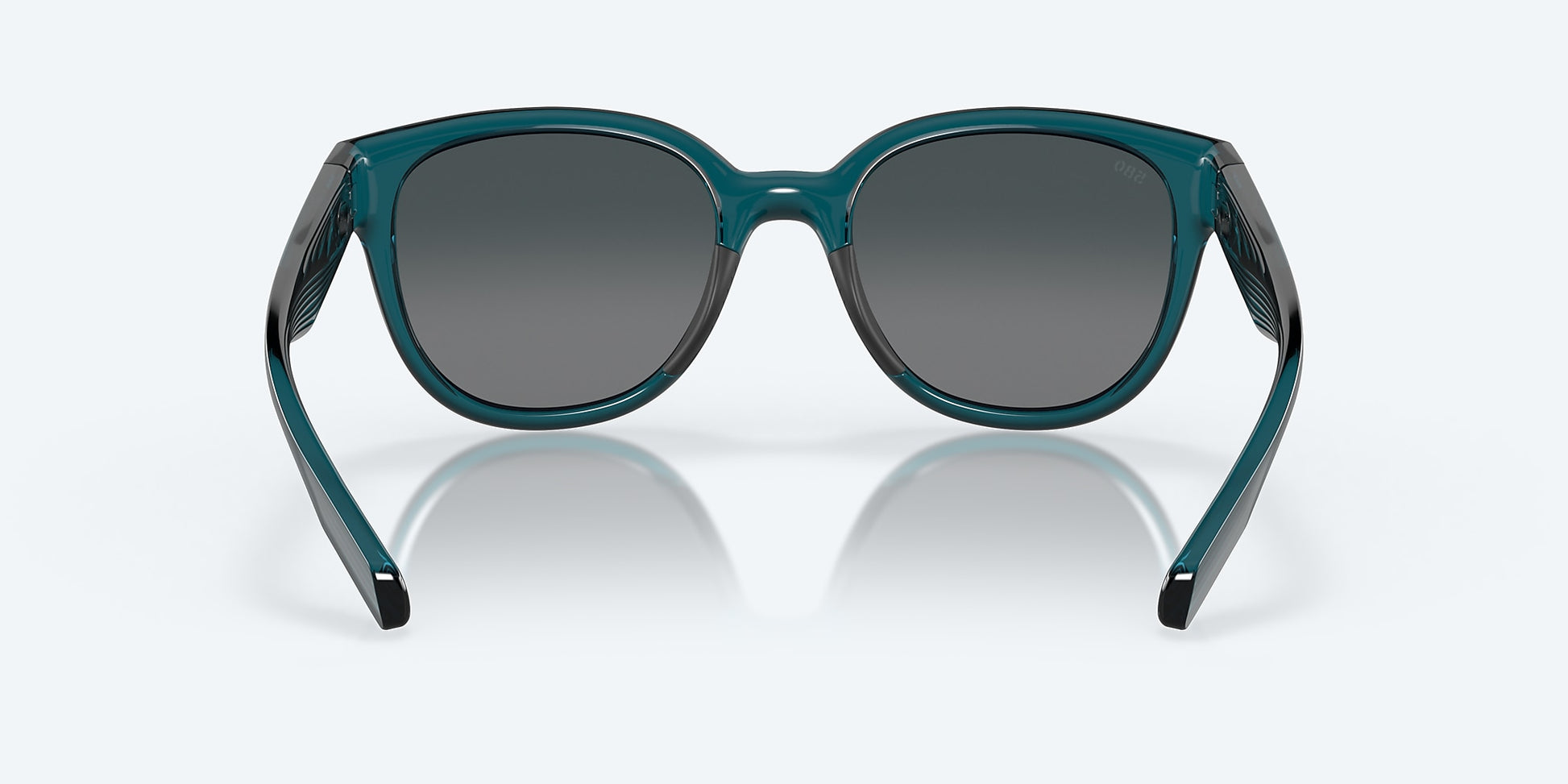 [Gray Gradient Polarized Glass Lenses, Teal Frame]
