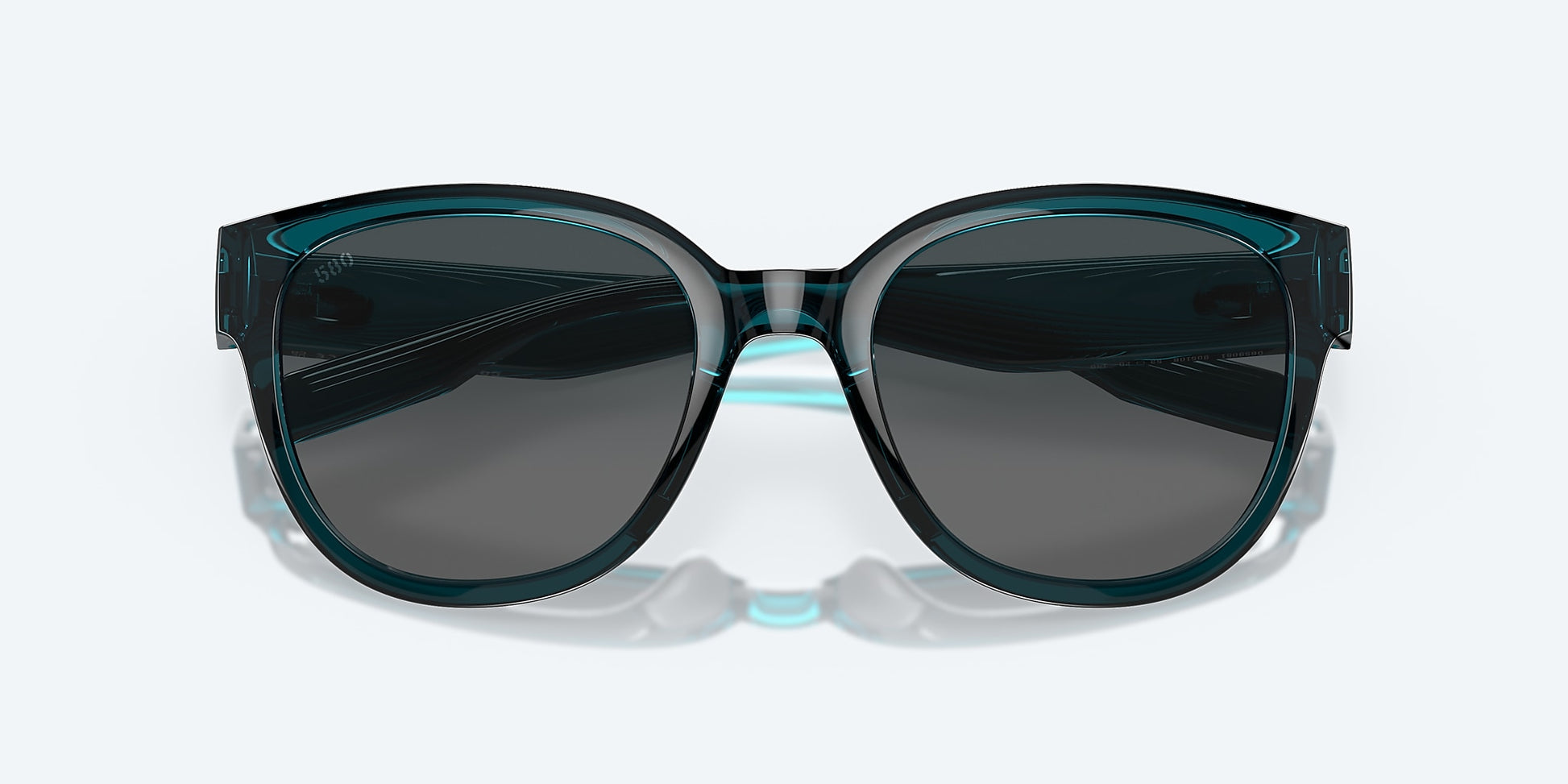 [Gray Gradient Polarized Glass Lenses, Teal Frame]
