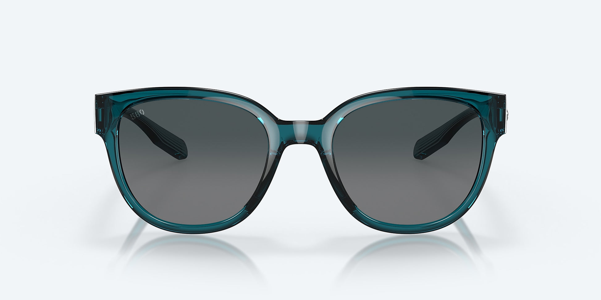 [Gray Gradient Polarized Glass Lenses, Teal Frame]