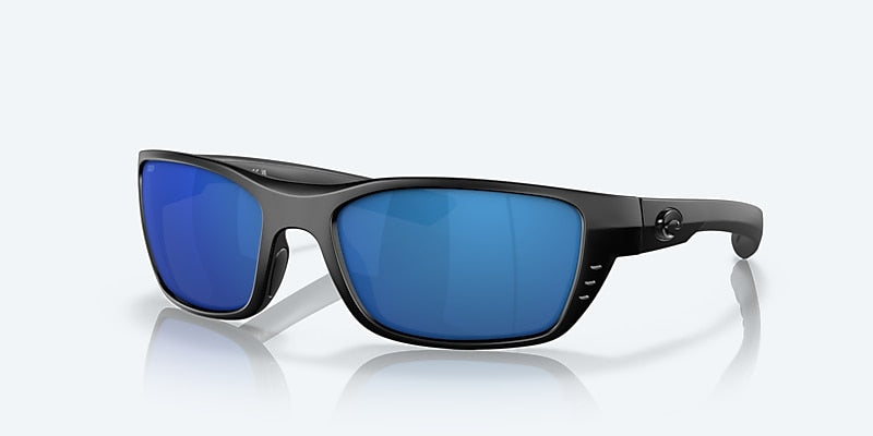 [Blue Mirror Polarized Polycarbonate Lenses, Blackout Frame]