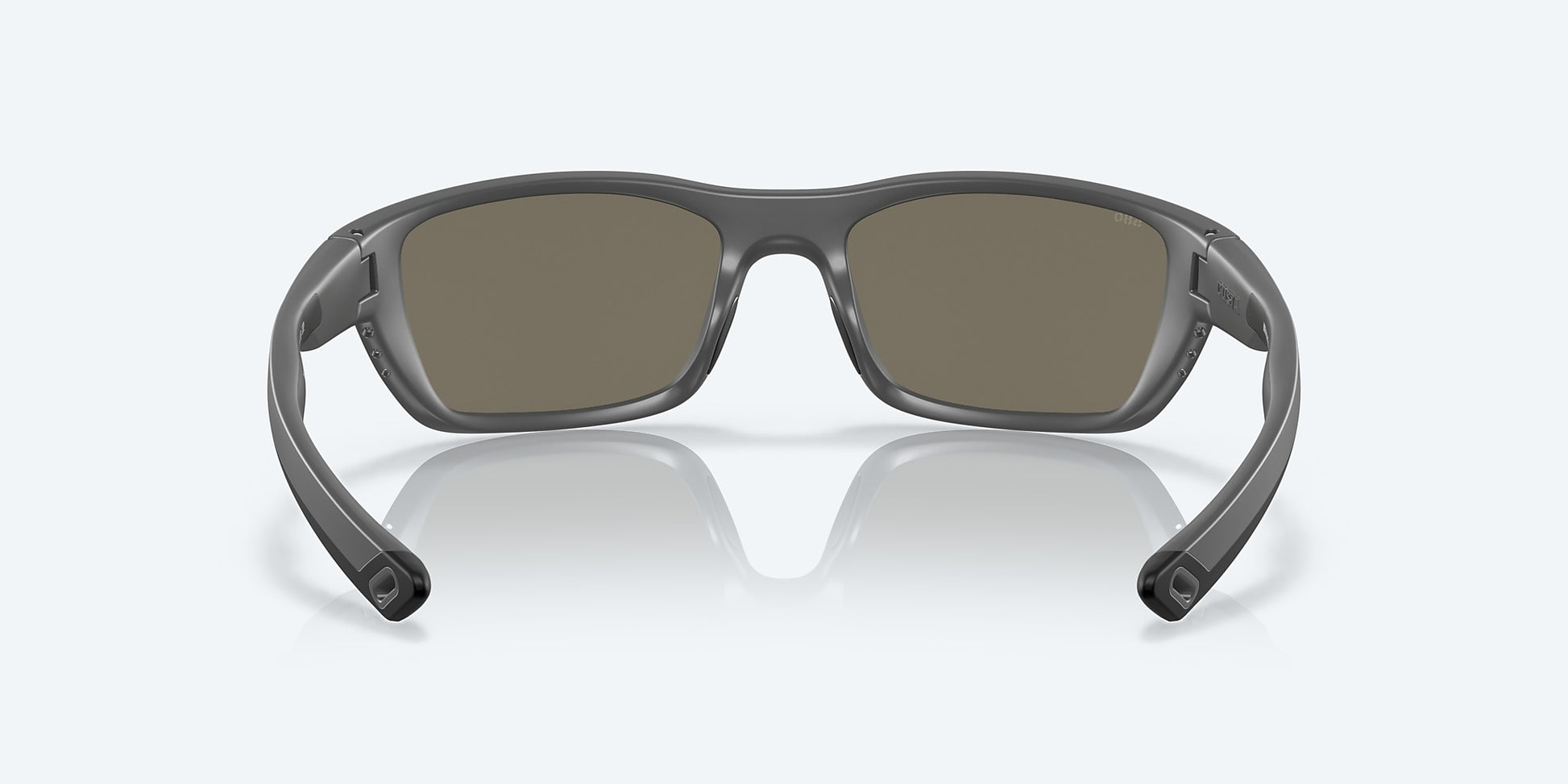 [Blue Mirror Polarized Glass Lenses, Matte Gray Frame]
